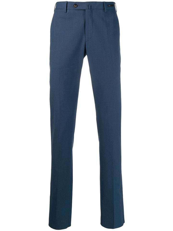 Pt01 Tailored Straight-leg Trousers - Blue