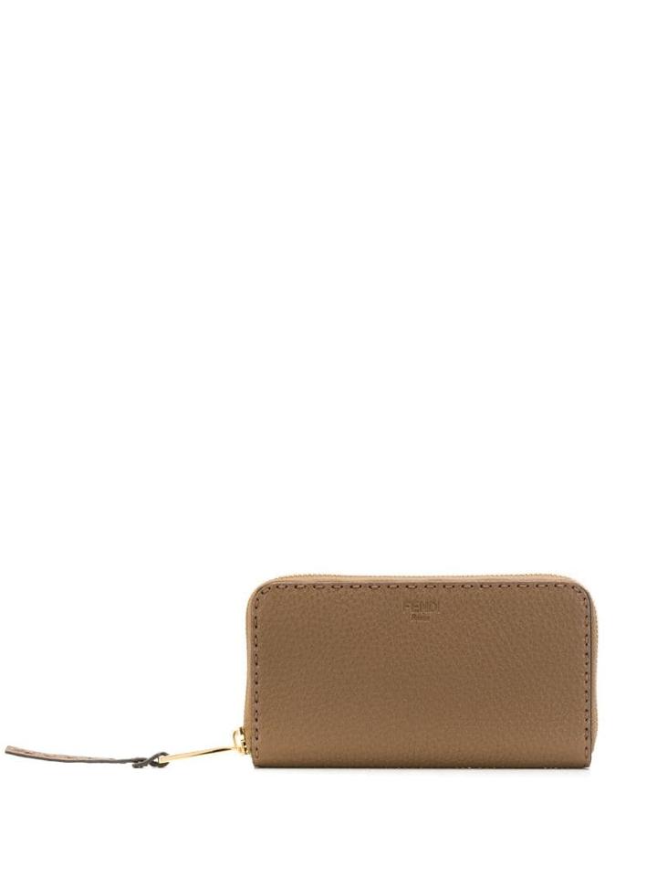 Fendi Logo Stamp Wallet - Brown