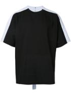 Oamc Pinstripe Back T-shirt, Men's, Size: Xs, Black, Cotton