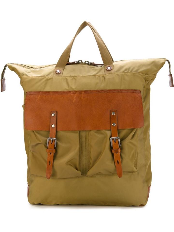 Ally Capellino Igor Backpack, Green, Nylon/leather