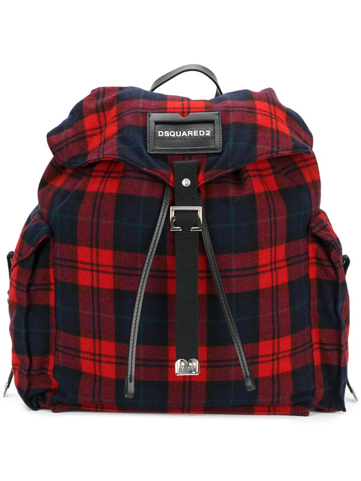 Dsquared2 Tartan Backpack - Blue