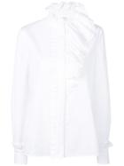 Lanvin - Ruffle-trimmed Shirt - Women - Cotton - 40, White, Cotton