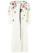 Oscar De La Renta Paint Splash Coat - White