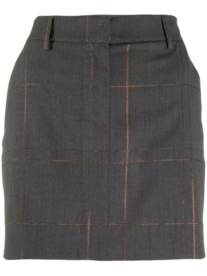 Fabiana Filippi Checked Mini Skirt - Grey