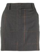 Fabiana Filippi Checked Mini Skirt - Grey