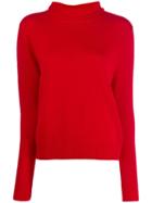 Aspesi Roll-neck Fitted Sweater - Red