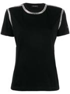 Frankie Morello Rhinestone-trimmed Crew-neck T-shirt - Black