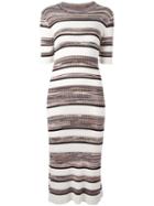 Joseph Striped Midi Dress, Women's, Size: Medium, Cotton/viscose