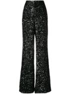 Victoria Victoria Beckham Sequined Flared Pants - Black