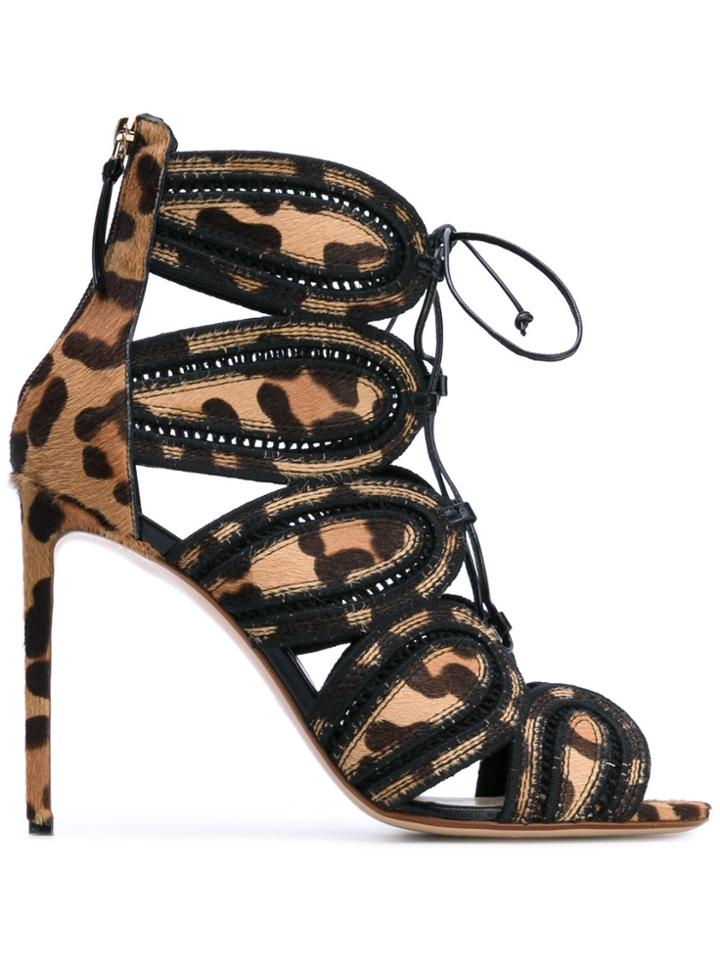 Francesco Russo Ankle Length Sandals - Black