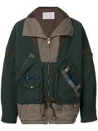 Kolor Zipped Fitted Coat - Green