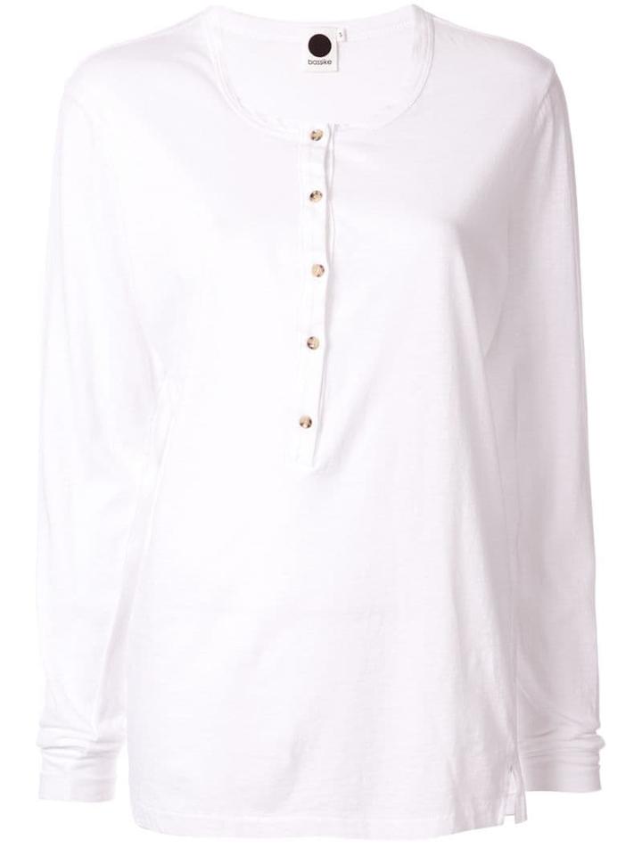 Bassike Slim Fit Longline Jersey Top - White