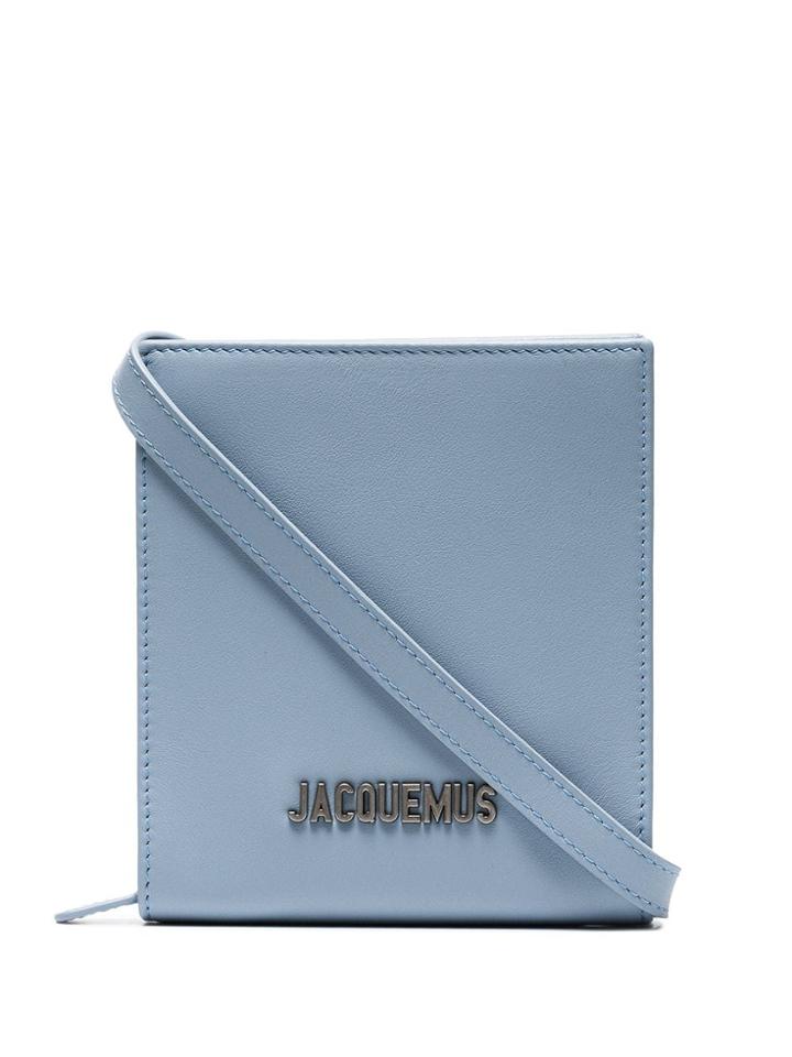 Jacquemus Sky Blue Le Gadjo Leather Shoulder Bag