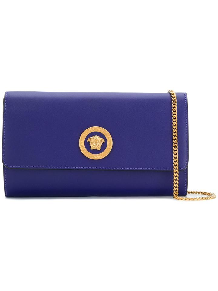 Versace Medusa Logo Clutch - Blue