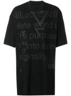 Julius Oversized Graphic-print T-shirt - Black