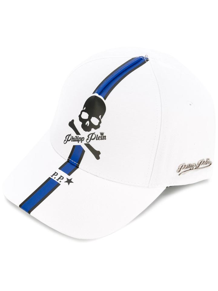 Philipp Plein - Glory-2 Cap - Men - Cotton/polyester - One Size, White, Cotton/polyester