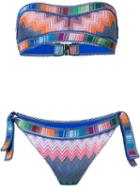 Missoni Zig-zag Bandeau Bikini, Women's, Size: 40, Rayon/nylon/spandex/elastane