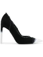 Tom Ford Frayed Pointed Toe Pumps - Black