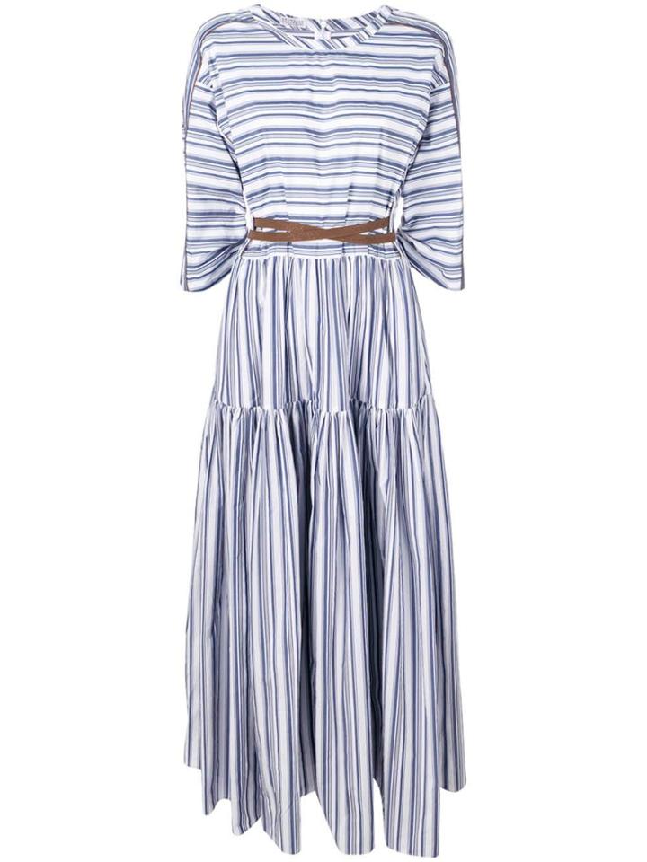 Brunello Cucinelli Long Belted Dress - Blue