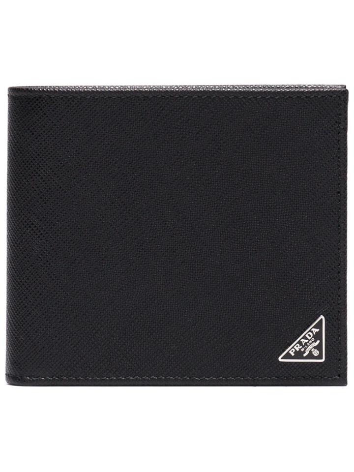 Prada Classic Logo Billfold Wallet - Black