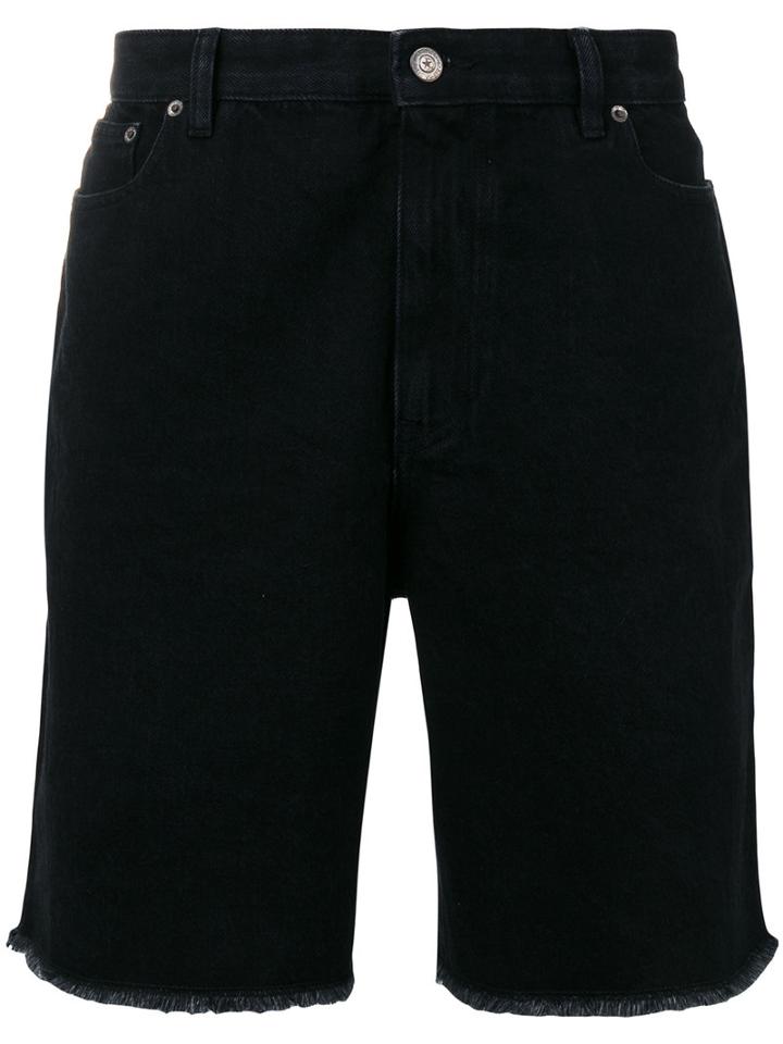 Golden Goose Deluxe Brand Raw Hem Shorts, Men's, Size: 35, Black, Cotton
