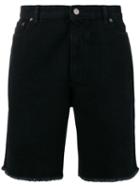 Golden Goose Deluxe Brand Raw Hem Shorts, Men's, Size: 35, Black, Cotton