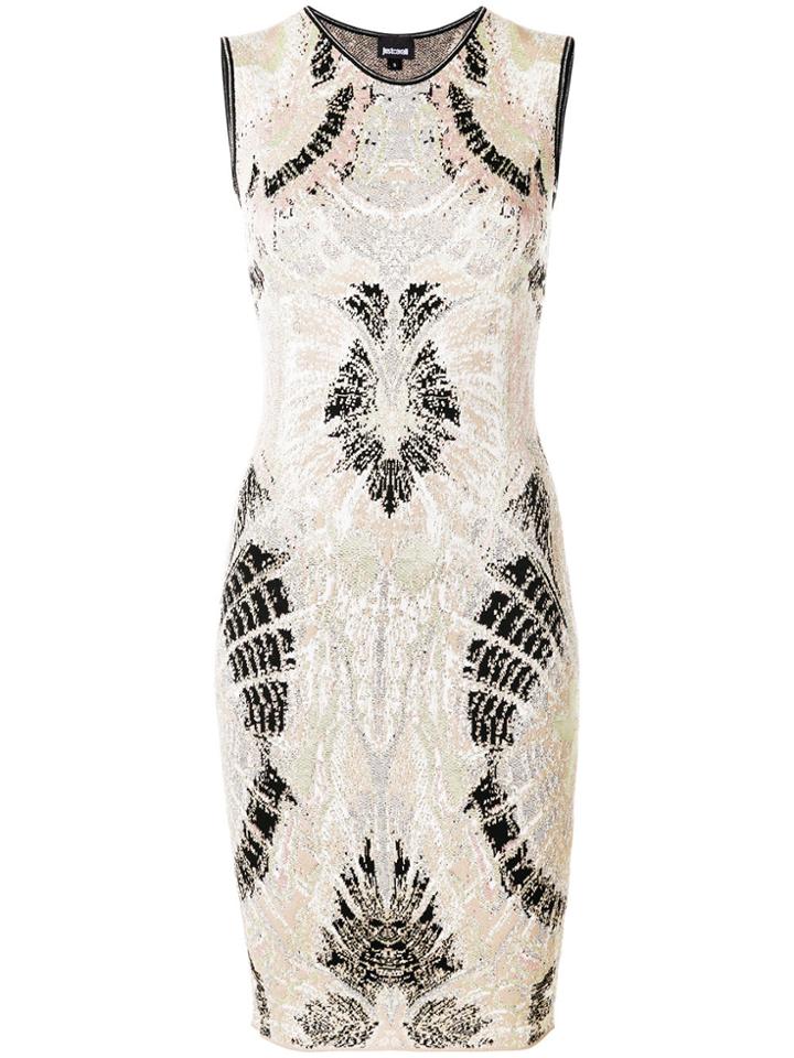 Just Cavalli Mirrored Print Bodycon Dress - Nude & Neutrals