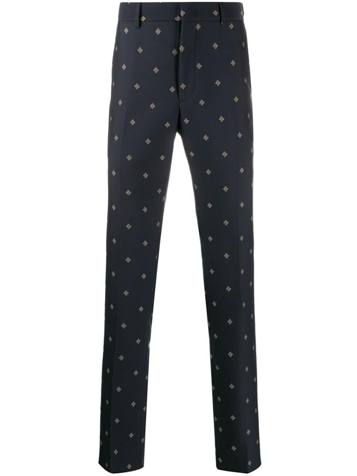 Fendi Ff Karligraphy Trousers - Blue