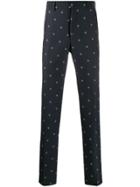 Fendi Ff Karligraphy Trousers - Blue