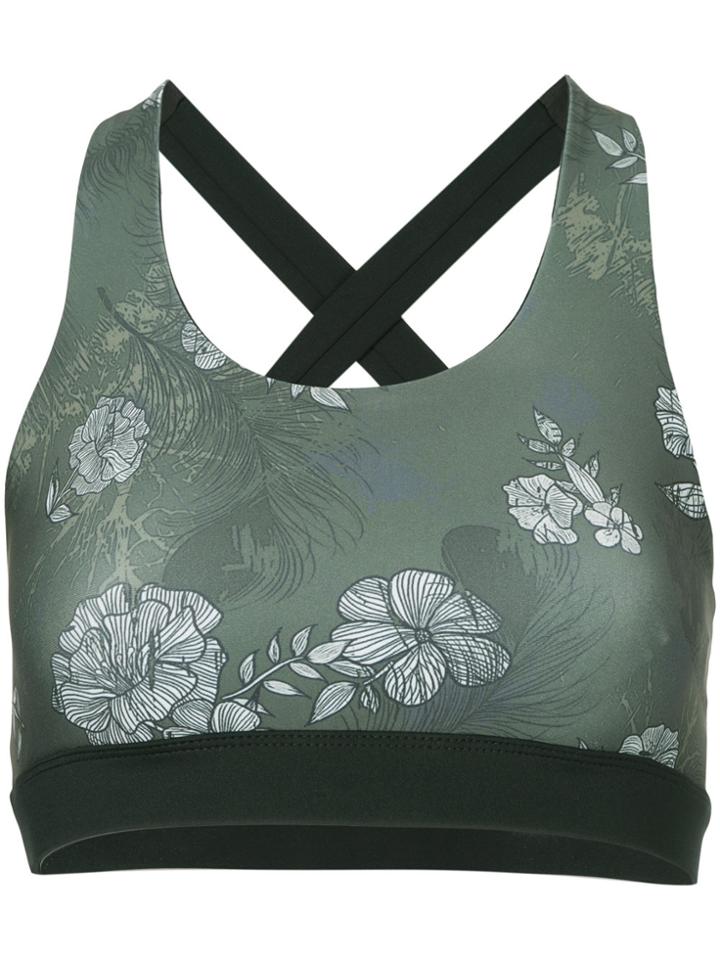Nimble Activewear X Back Crop Top - Green
