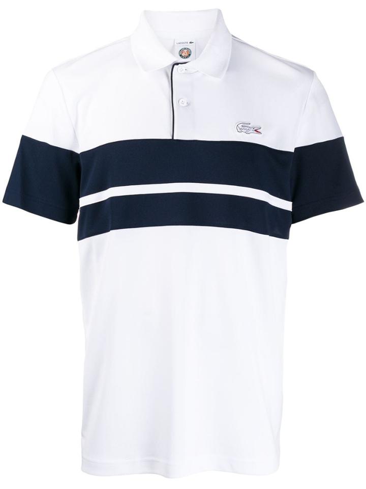Lacoste Contrast Stripe Polo Shirt - White