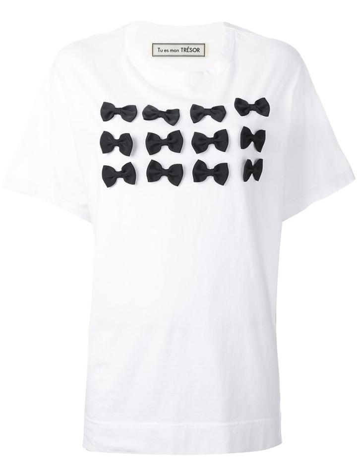 Tu Es Mon Tresor Bow Detail T-shirt