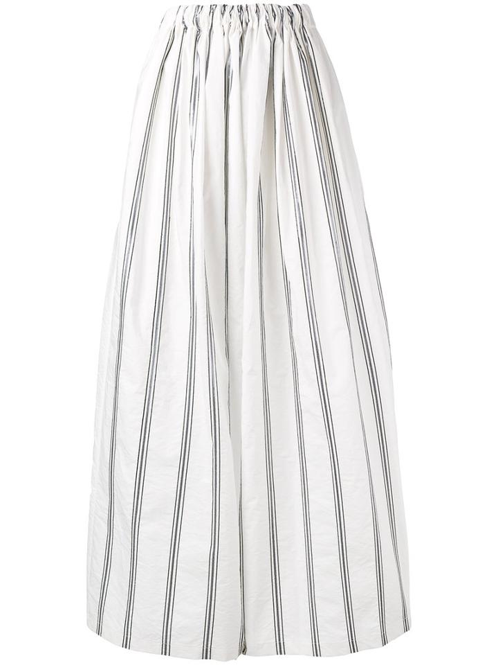 Brunello Cucinelli Striped Trousers, Women's, Size: 42, Nude/neutrals, Cotton/polyamide/polyester
