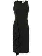 Ruffled Shift Dress - Women - Polyamide/spandex/elastane/acetate - 38, Black, Polyamide/spandex/elastane/acetate, Lilly Sarti