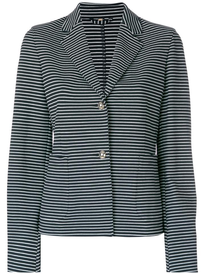 Fay Striped Blazer - Black