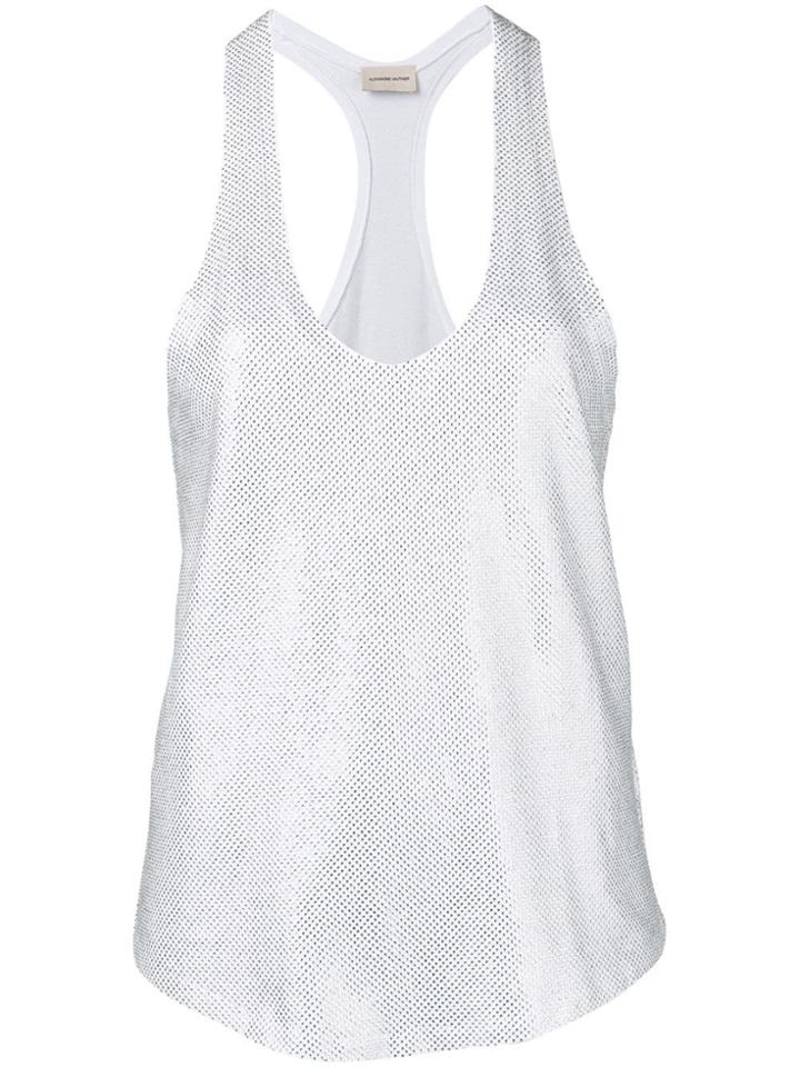 Alexandre Vauthier Rhinestone-embellished Tank Top - White