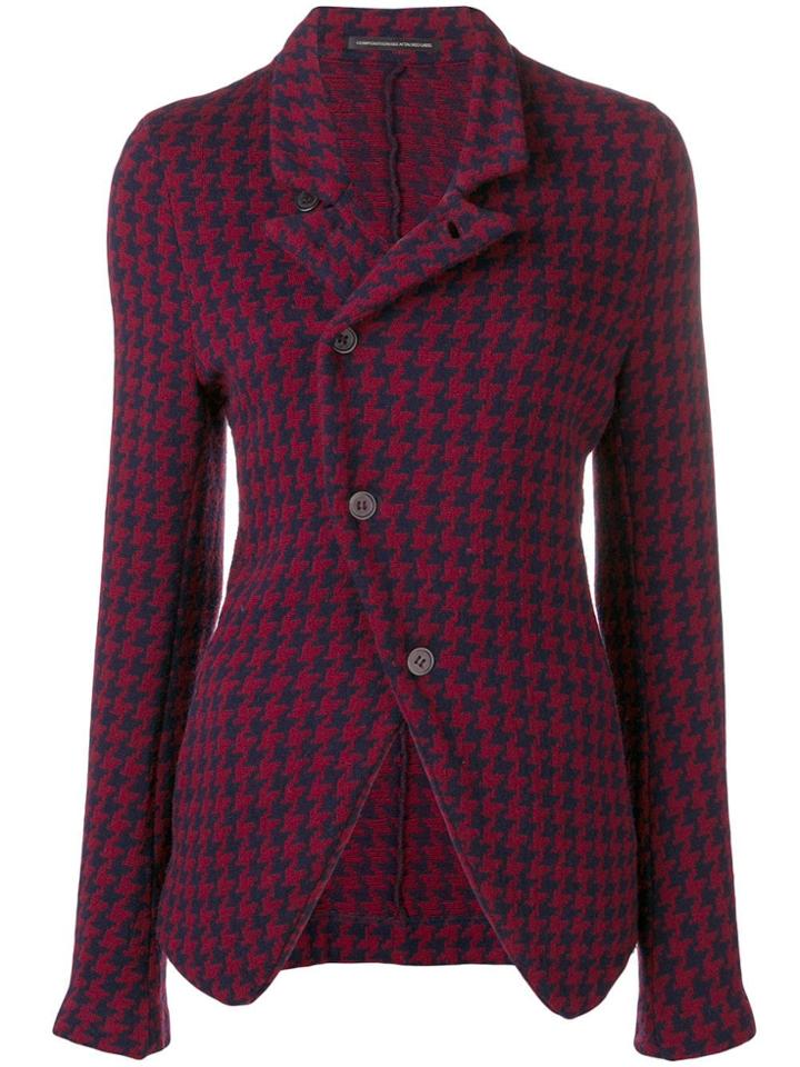 Yohji Yamamoto Vintage Houndstooth Jacket - Red