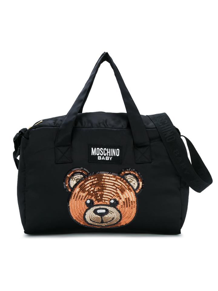 Moschino Kids Sequin Teddy Bear Bag - Black