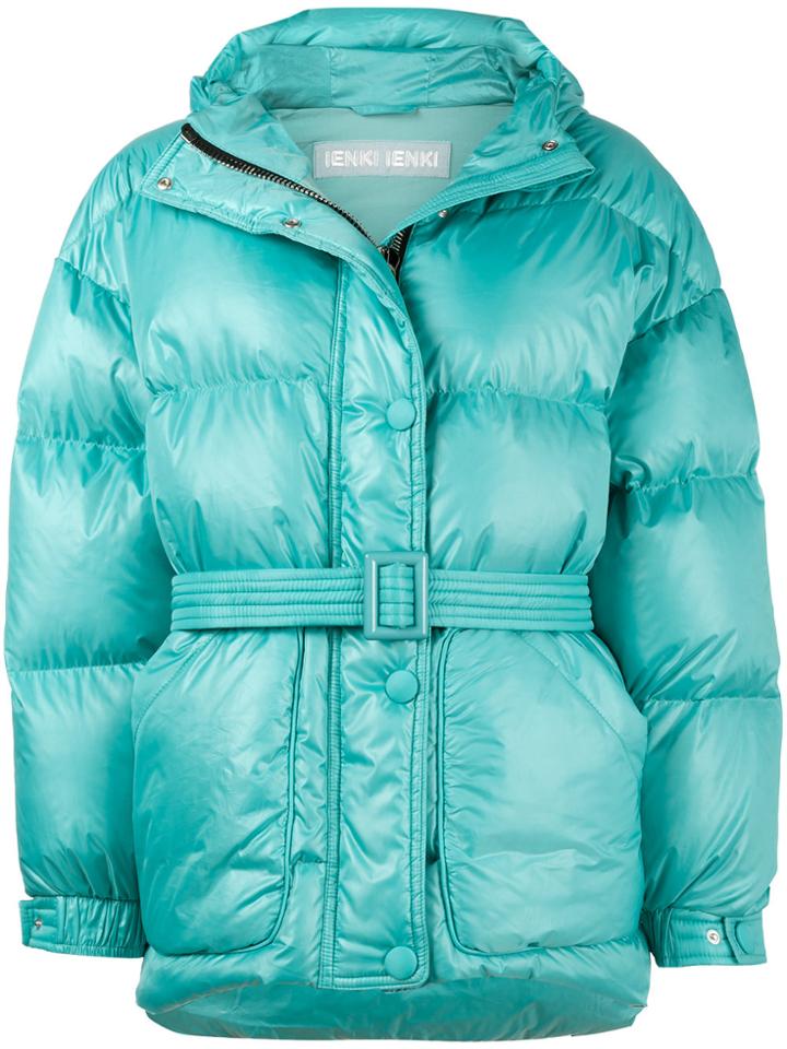 Ienki Ienki Blue Michelin Belted Puffer Jacket