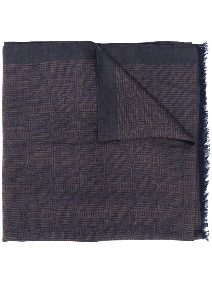 Salvatore Ferragamo Gancini Long Scarf - Blue