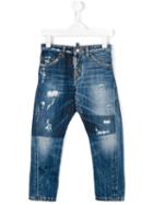Dsquared2 Kids Distressed Jeans, Boy's, Size: 10 Yrs, Blue