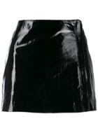 P.a.r.o.s.h. Short Leather Skirt - Black