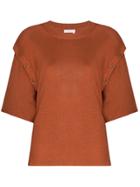 See By Chloé Button Detail Knitted Top - Orange