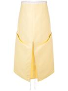 Marni A-line Midi Skirt - Yellow & Orange