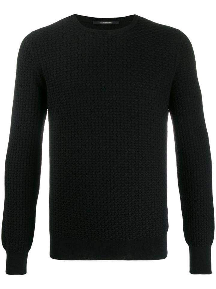 Tagliatore Textured Sweater - Black