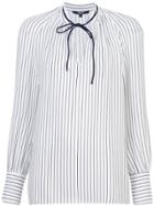 Derek Lam Sonia Stripped Long Sleeve Blouse - Blue