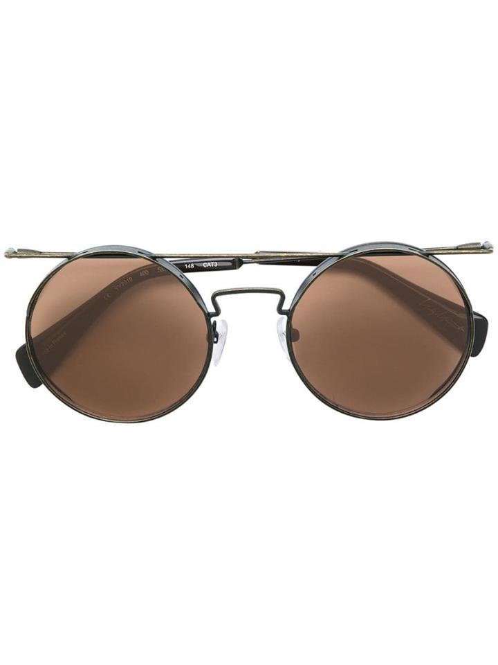 Yohji Yamamoto Round Frame Sunglasses - White