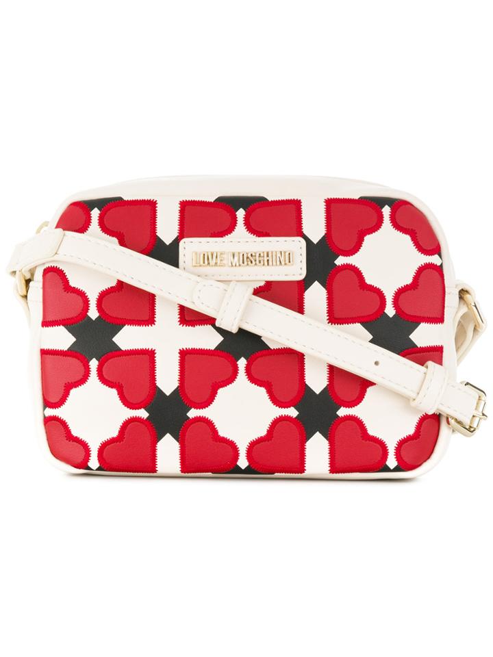 Love Moschino Heart Embroidered Cross Body Bag - Nude & Neutrals