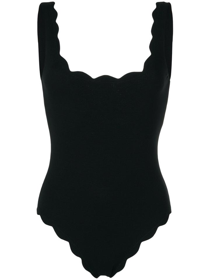 Marysia Scalloped Swimsuit - Black