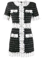 Balmain Tweed Short-sleeved Dress - Black